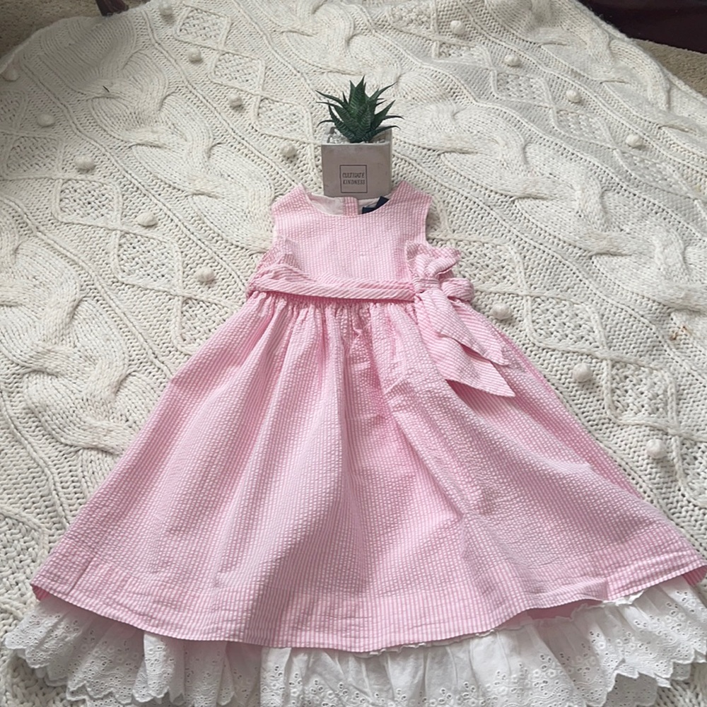 Ralph Lauren Striped Pink and White dress.